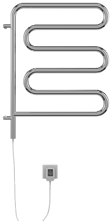 Электро 25 Ш-обр 450х570 поворотный Полотенцесушитель  TERMINUS Калининград - фото 2