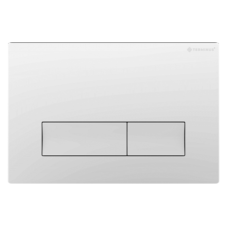 Клавиша смыва для инсталляции Terminus Classic кнопка прямоугольник цвет белый Калининград - фото 1