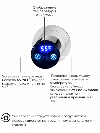 Рондо П2 350х760 электро Полотенцесушитель TERMINUS Нержавеющая сталь Калининград - фото 5